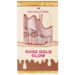 I Heart Revolution Rose Gold Glow Mini Chocolate Highlighter Palette