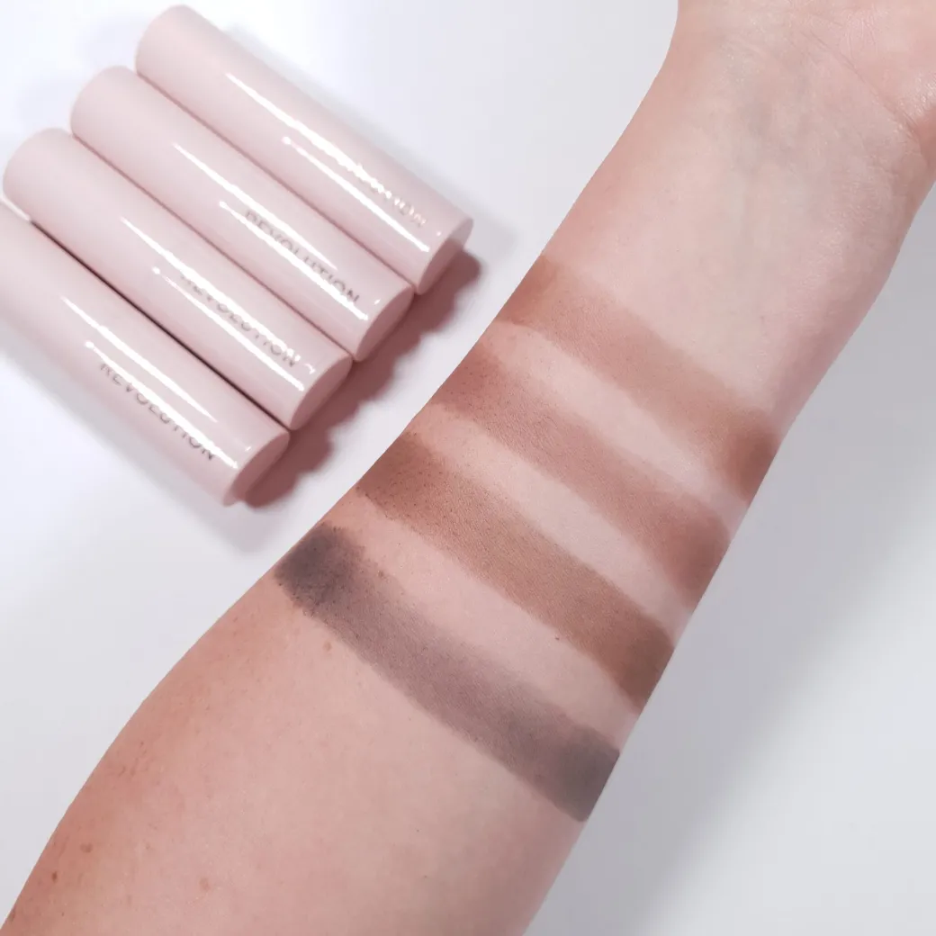 Makeup Revolution Brow Powder Stamp & Stencil Kit Ash Brown