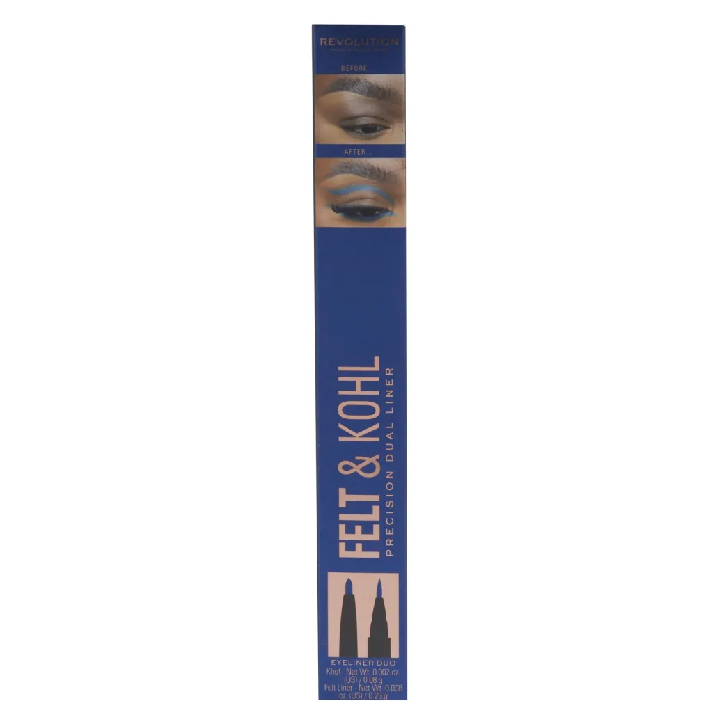Makeup Revolution Felt & Kohl Eyeliner Blue