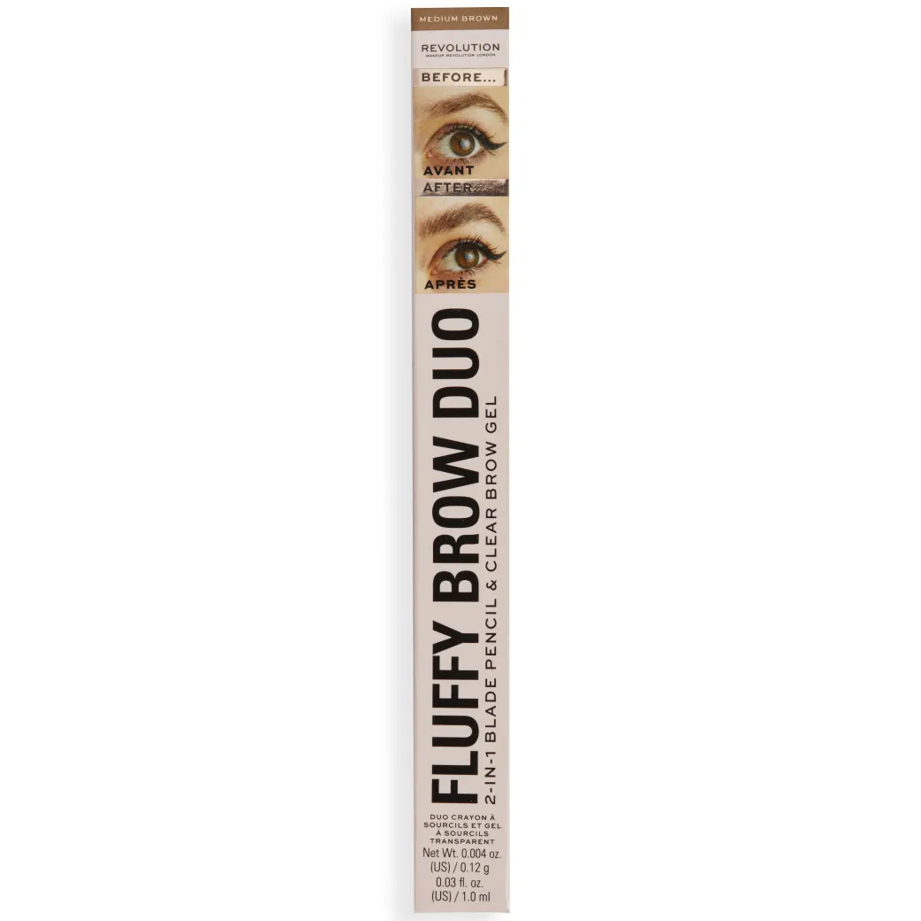 Makeup Revolution Fluffy Brow Filter Duo Medium Brown