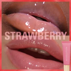 Makeup Revolution Juicy Peptide Lip Balm Pink Strawberry
