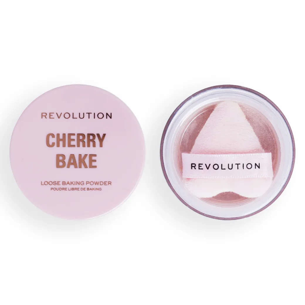 Makeup Revolution Y2k Cherry Bake Loose Powder & Puff