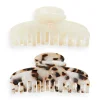 Revolution Haircare Acetate Claw Clip Tortoiseshell/ Ivory 2 Pack