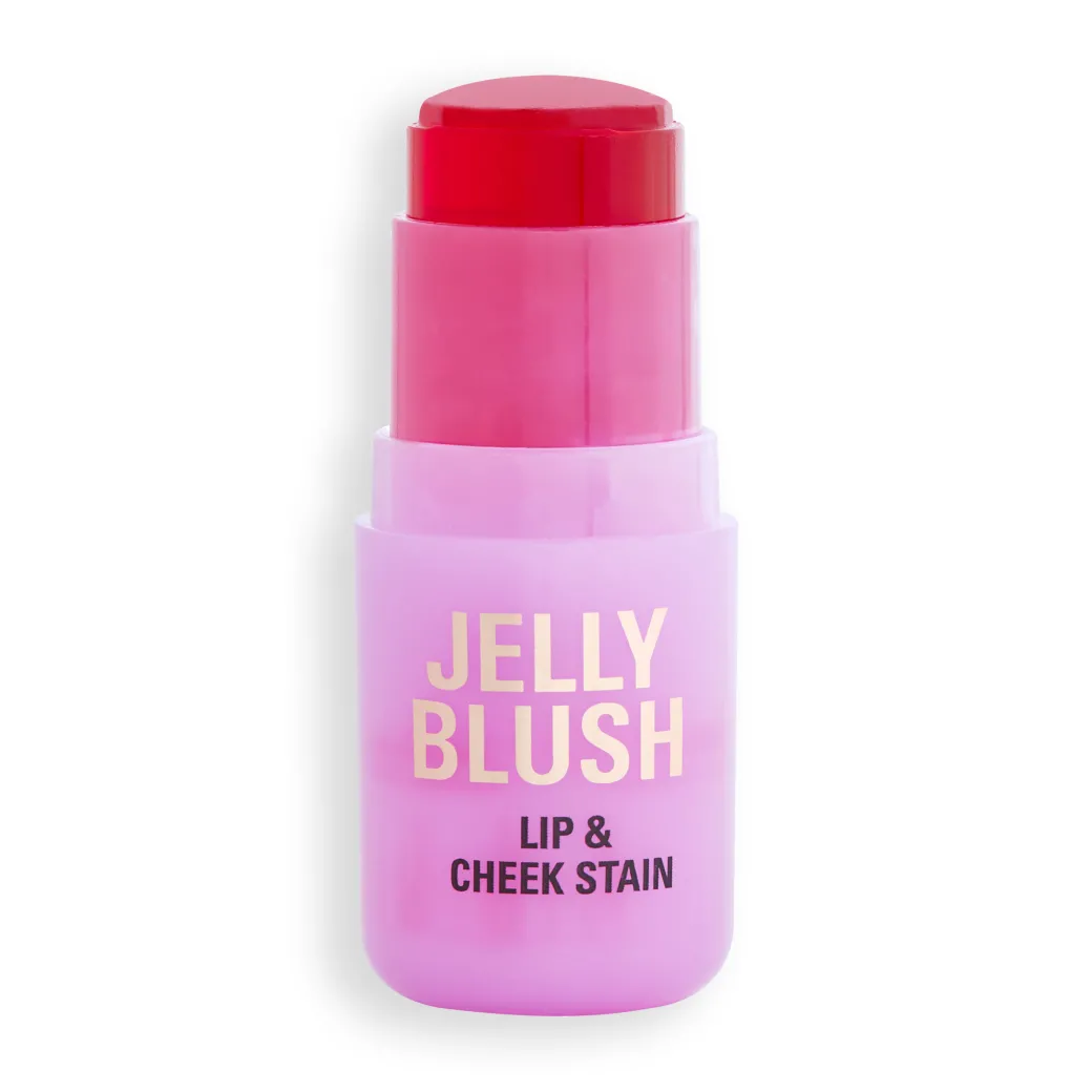 Revolution Jelly Blush Stick Lip and Cheek Stain Strawberry Pink