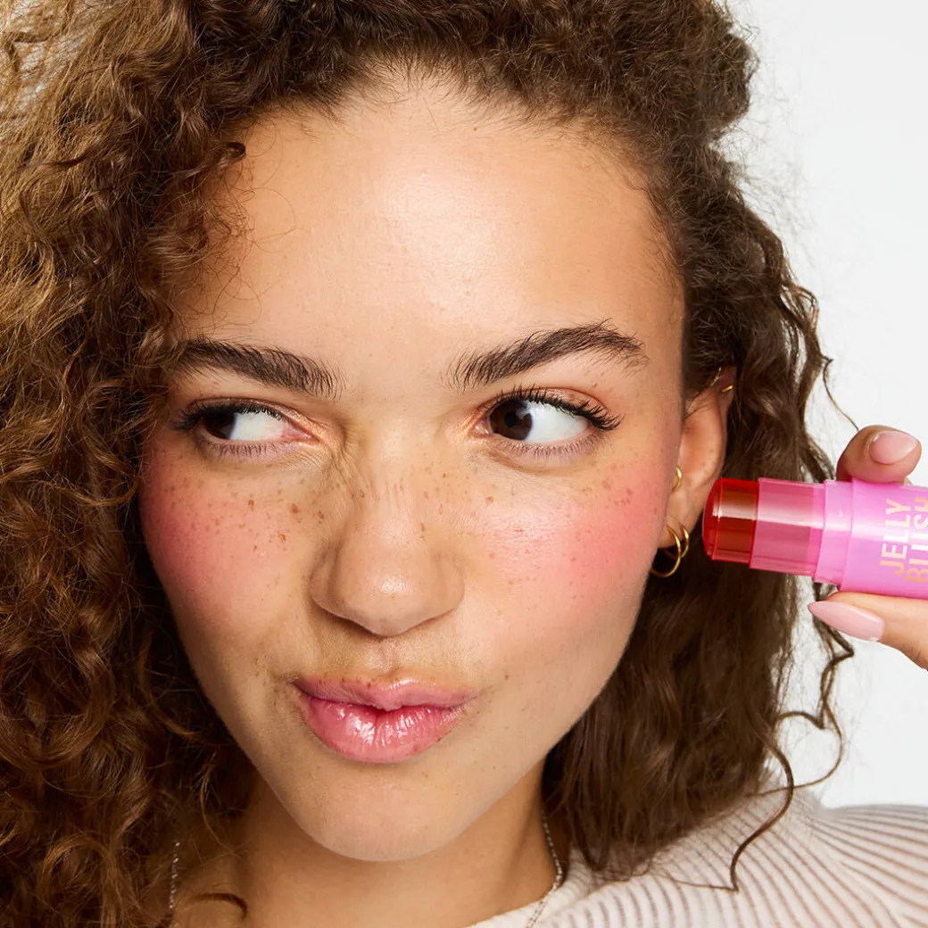 Revolution Jelly Blush Stick Lip and Cheek Stain Strawberry Pink