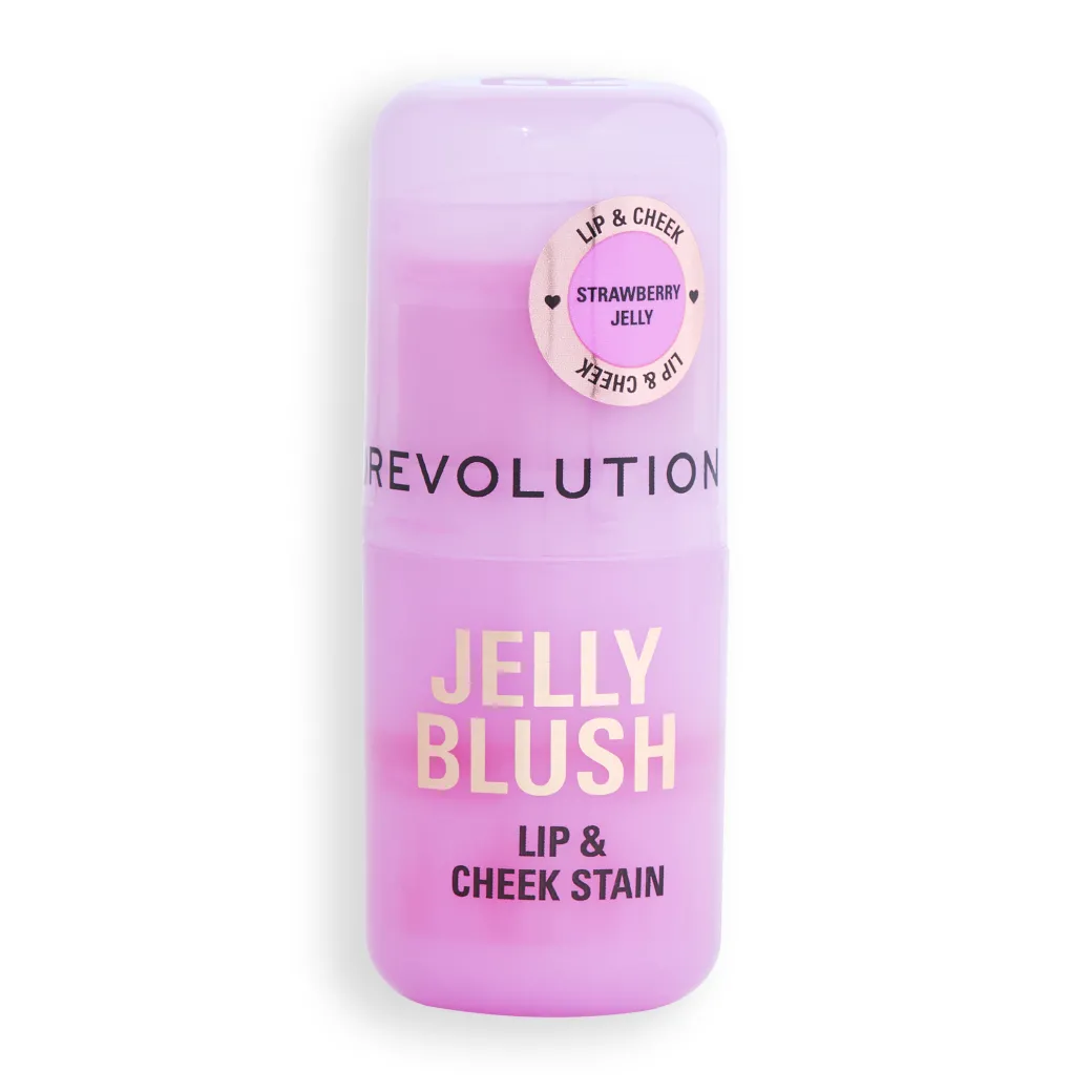 Revolution Jelly Blush Stick Lip and Cheek Stain Strawberry Pink