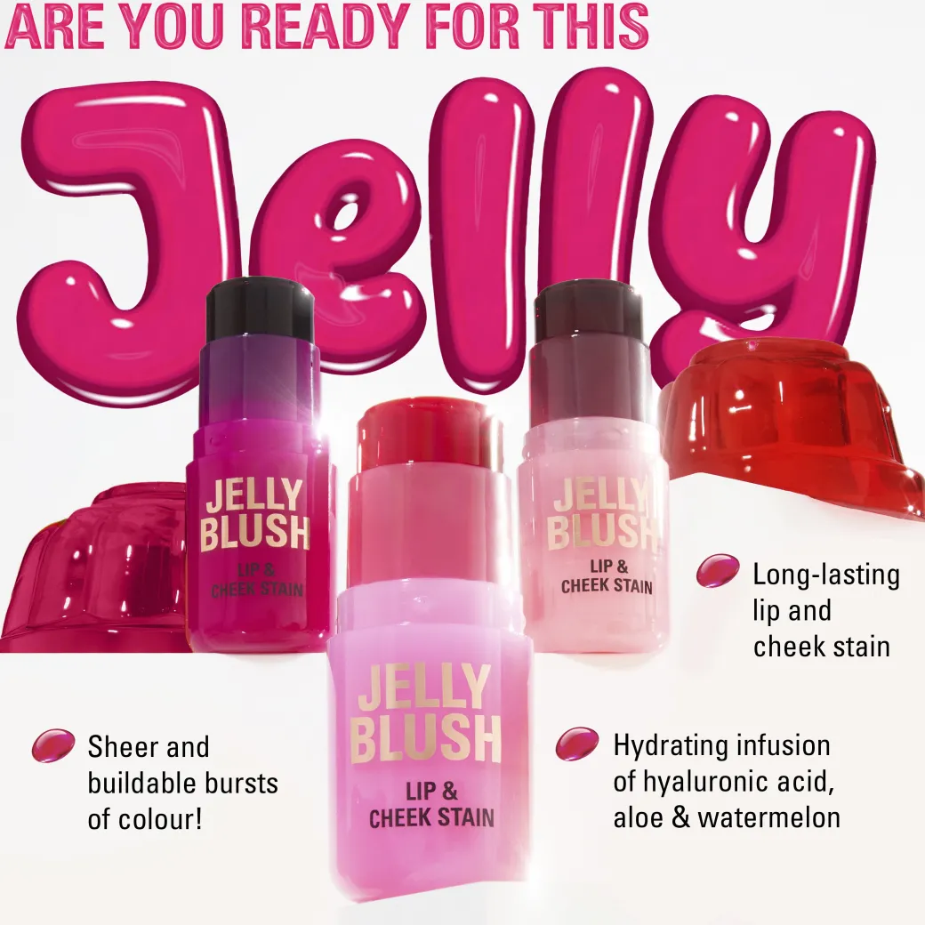 Revolution Jelly Blush Stick Lip and Cheek Stain Peach Orange