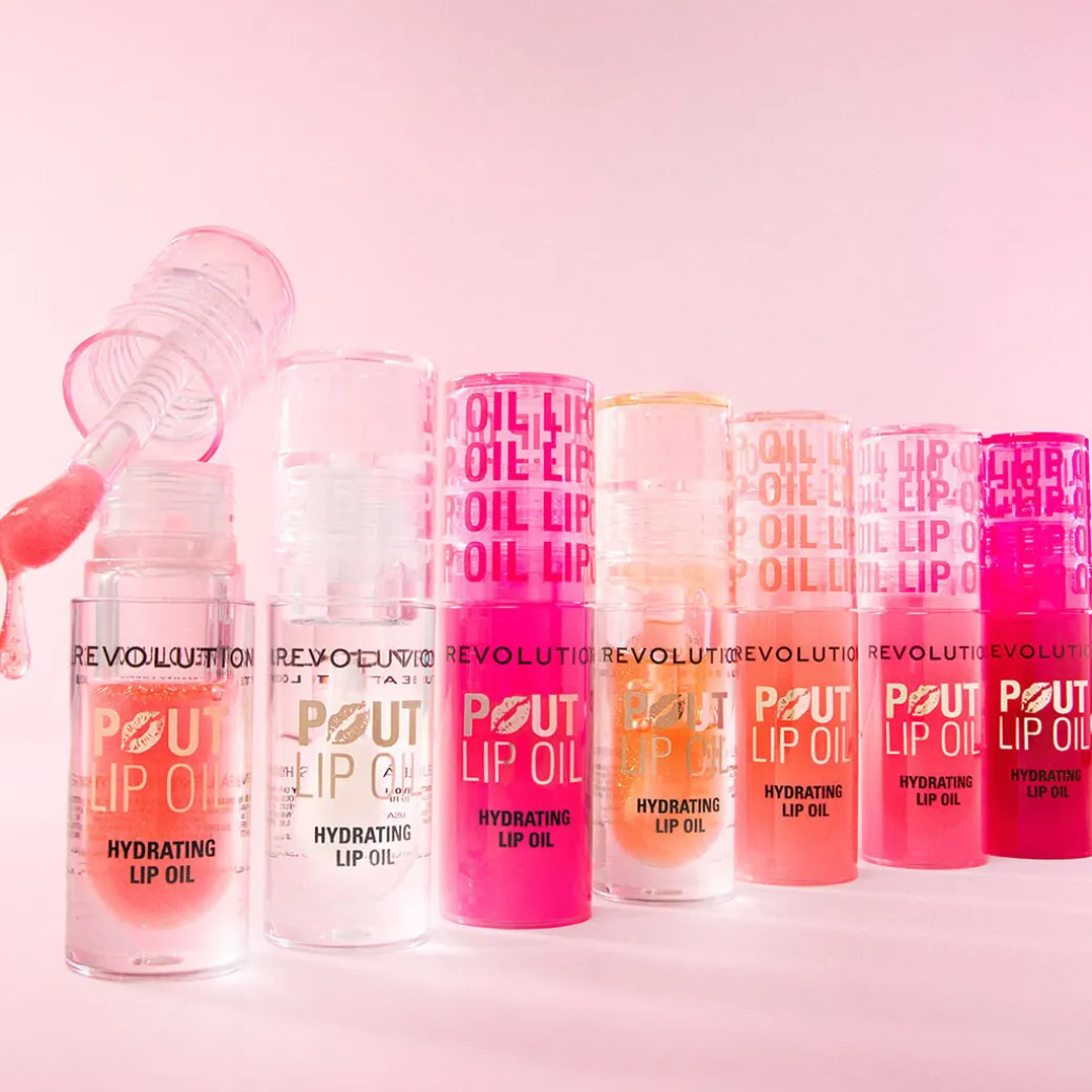 Revolution Pout Lip Oil Cherry Red
