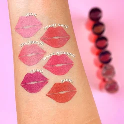 Revolution Satin Kiss Lipstick Heart Race Peach Nude