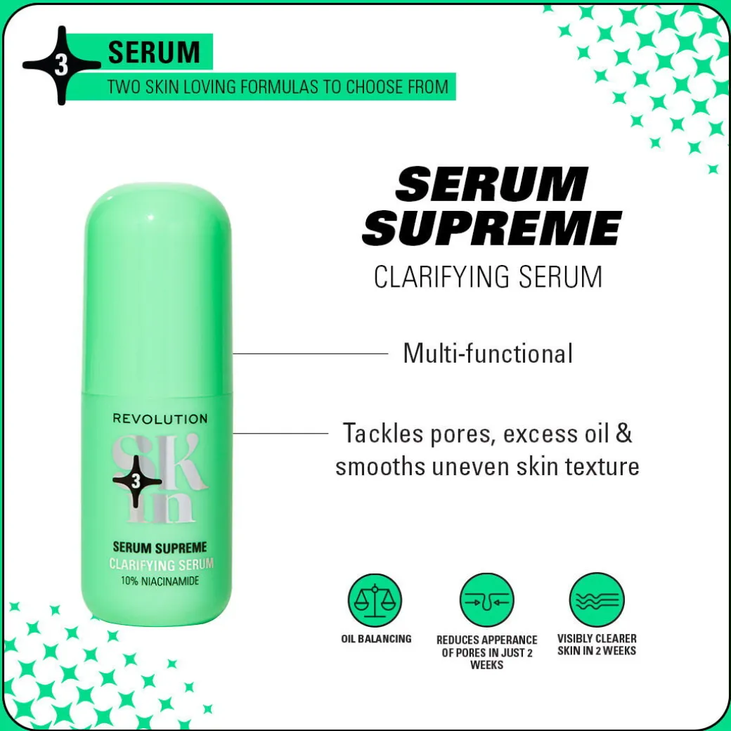 Revolution Skin Serum Supreme 10% Niacinamide Serum Clarifying Serum 30ml